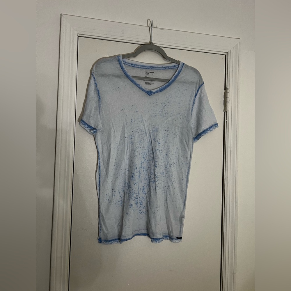 Blue and White On The Bayas Short Sleeve Shirt
Size Small